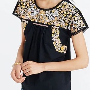 Madewell embroidered blouse